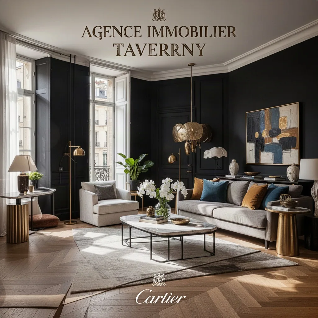 Agent immobilier remettant des clés de maison à des clients devant une agence à Taverny